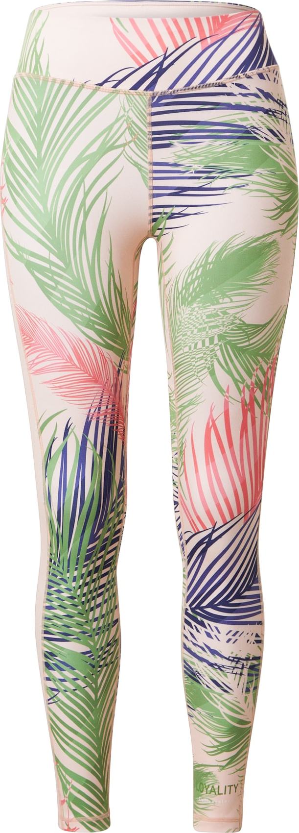 DELICATELOVE Sportovní kalhoty 'Nadi' marine modrá / trávově zelená / růžová / pastelově růžová