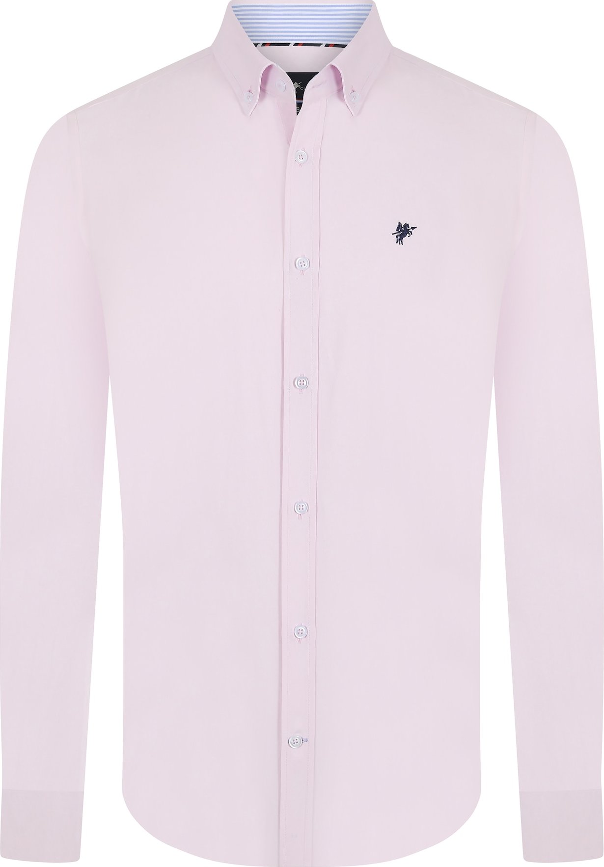 DENIM CULTURE Košile 'Elroy' námořnická modř / pastelově růžová