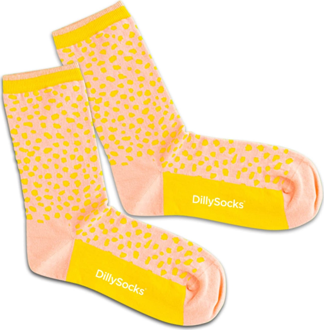 DillySocks Ponožky 'Sunshine Leopard' zlatě žlutá / růžová