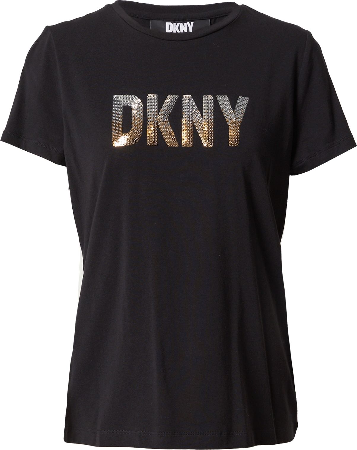DKNY Tričko zlatá / černá / stříbrná