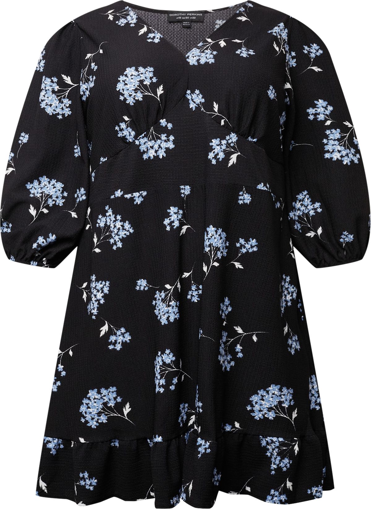 Dorothy Perkins Curve Šaty kobaltová modř / světlemodrá / bílá