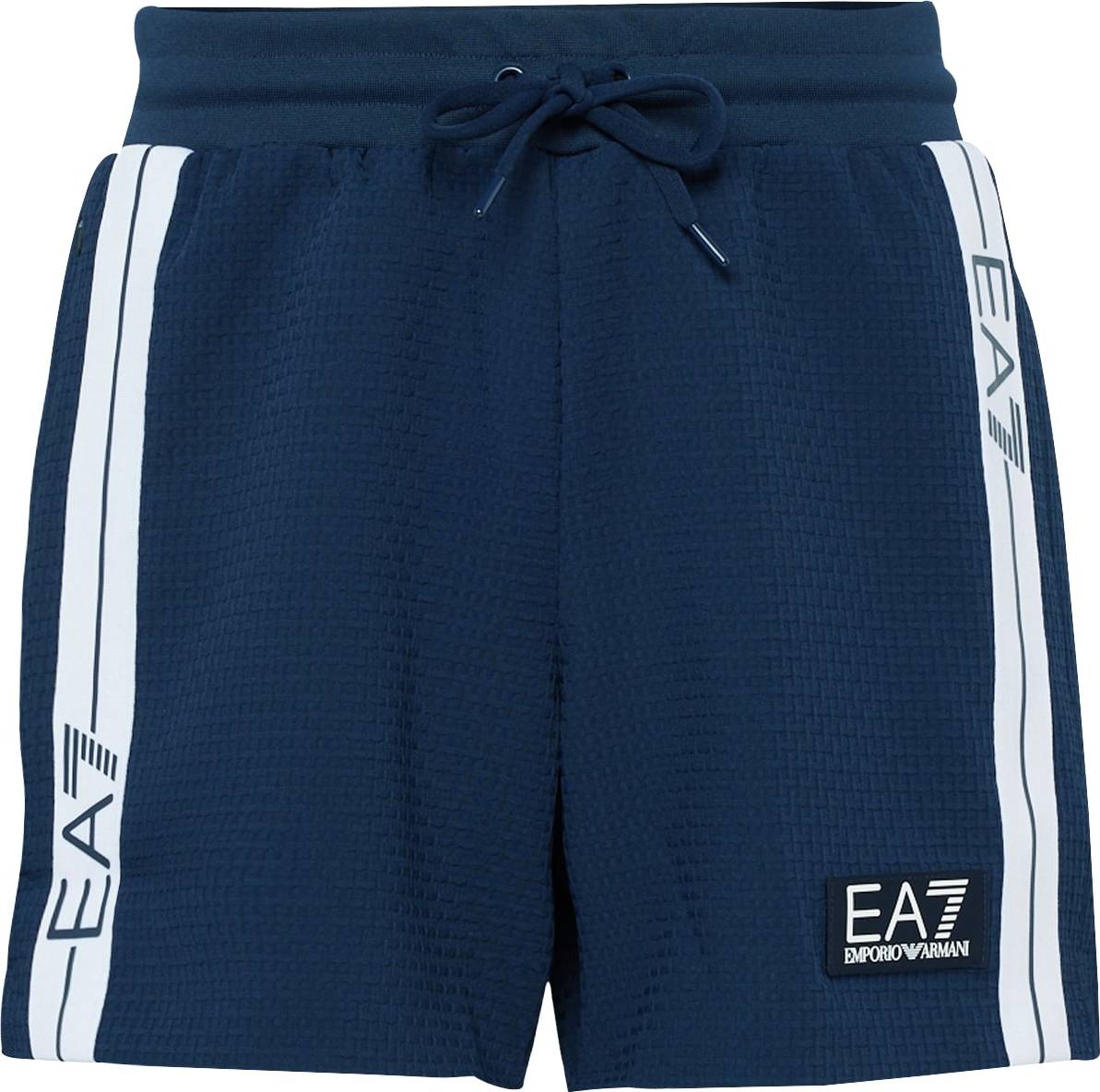 EA7 Emporio Armani Sportovní kalhoty námořnická modř / offwhite