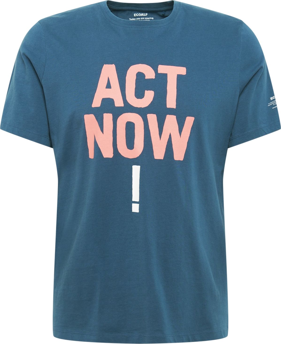 ECOALF Tričko 'BAUME ACT NOW' modrá / růžová / bílá
