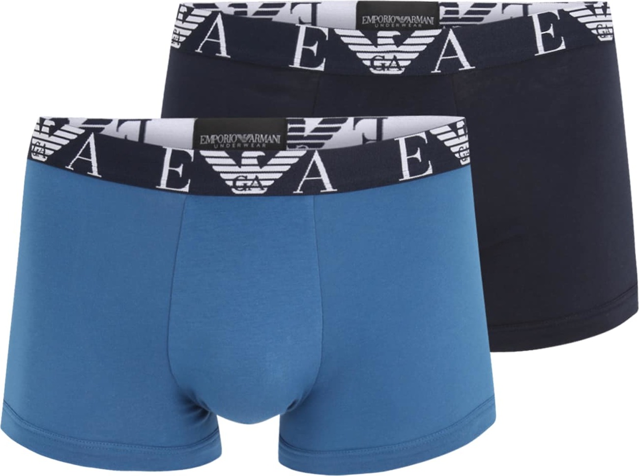 Emporio Armani Boxerky marine modrá / kouřově modrá / bílá