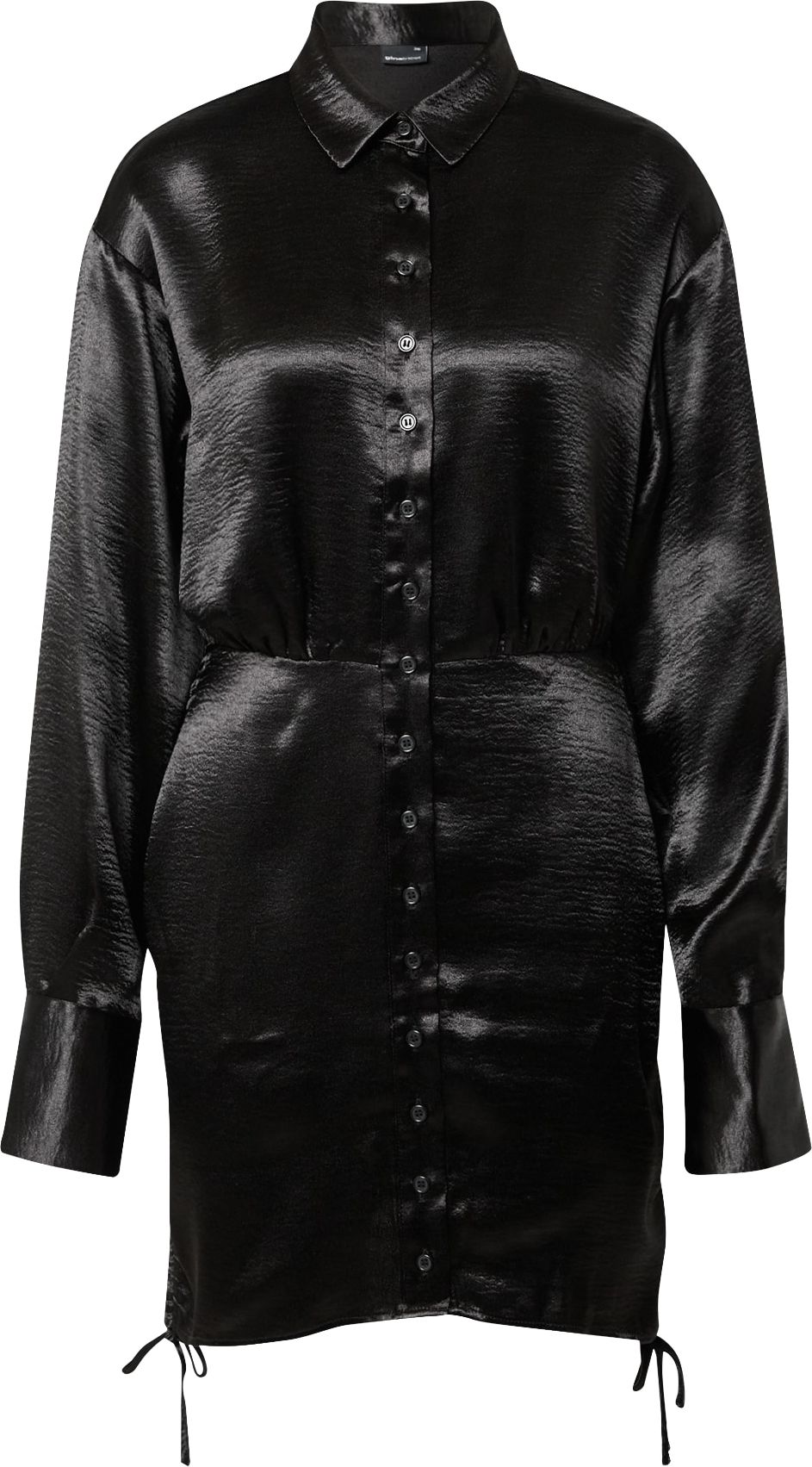 Gina Tricot Košilové šaty 'Sidney' černá