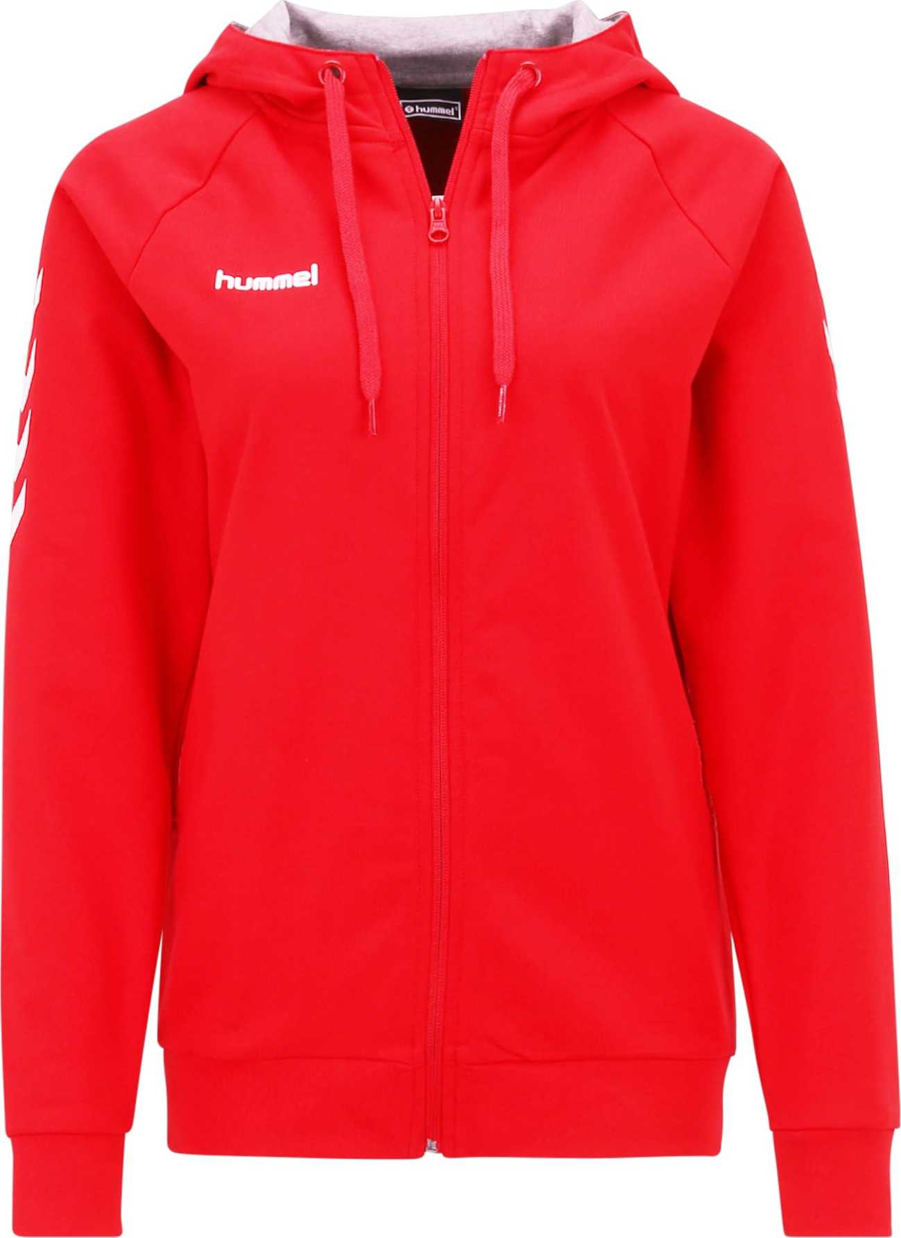 Hummel Sportovní mikina ohnivá červená / bílá