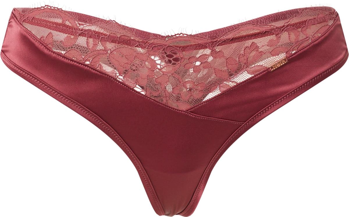 Hunkemöller Tanga 'Poppy' rezavě hnědá