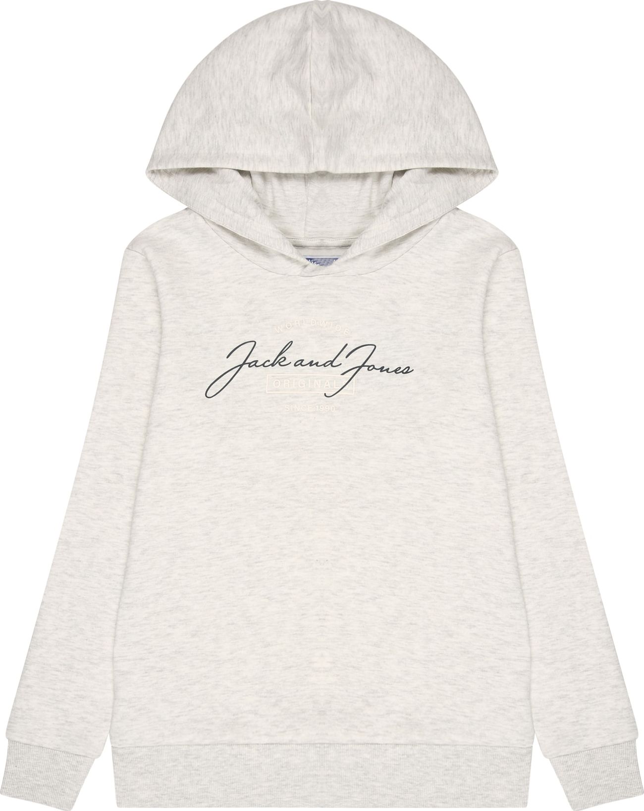 Jack & Jones Junior Mikina 'FERRY' černá / bílá / bílý melír