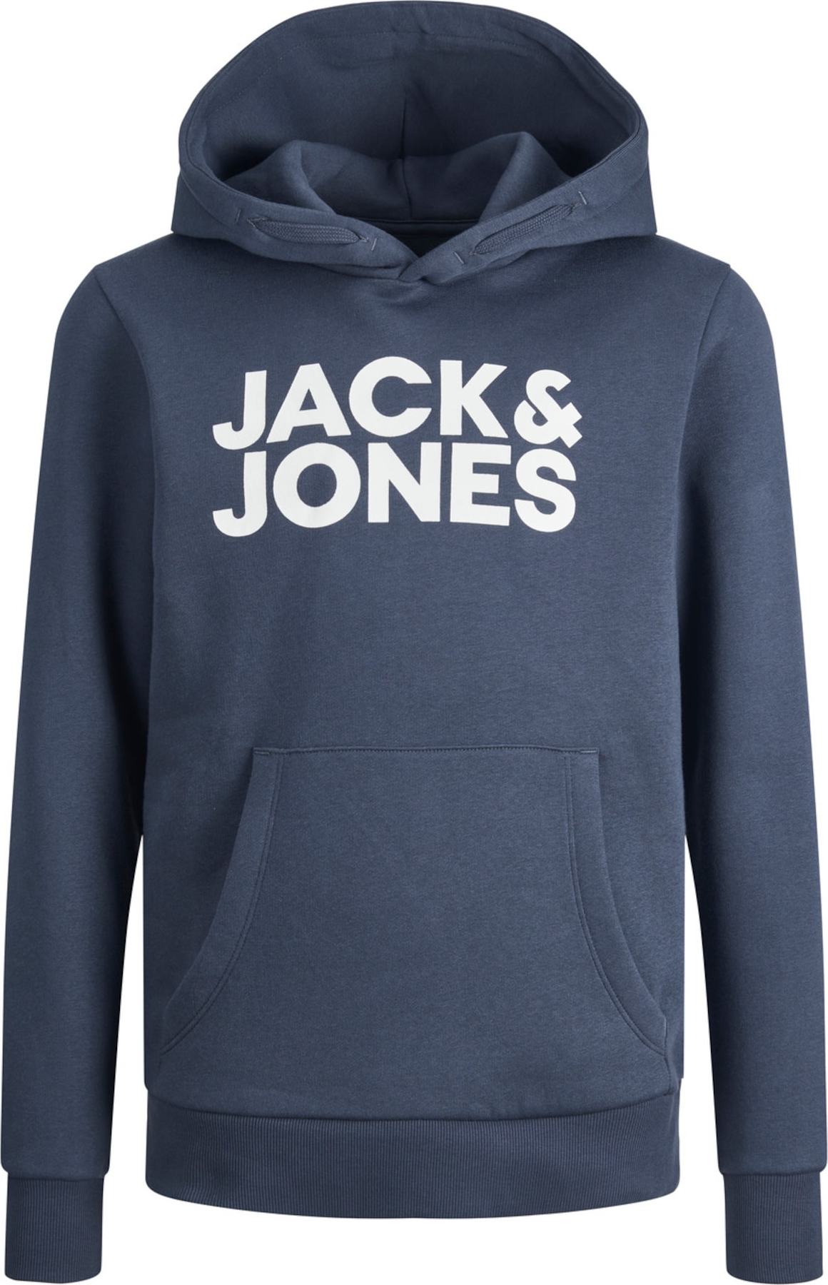 Jack & Jones Junior Mikina modrá / bílá