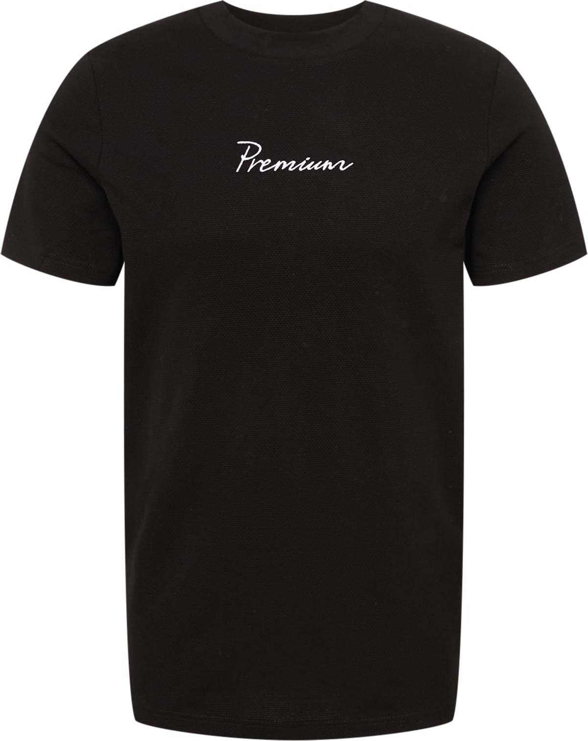 JACK & JONES Tričko 'CAESAR' černá / bílá