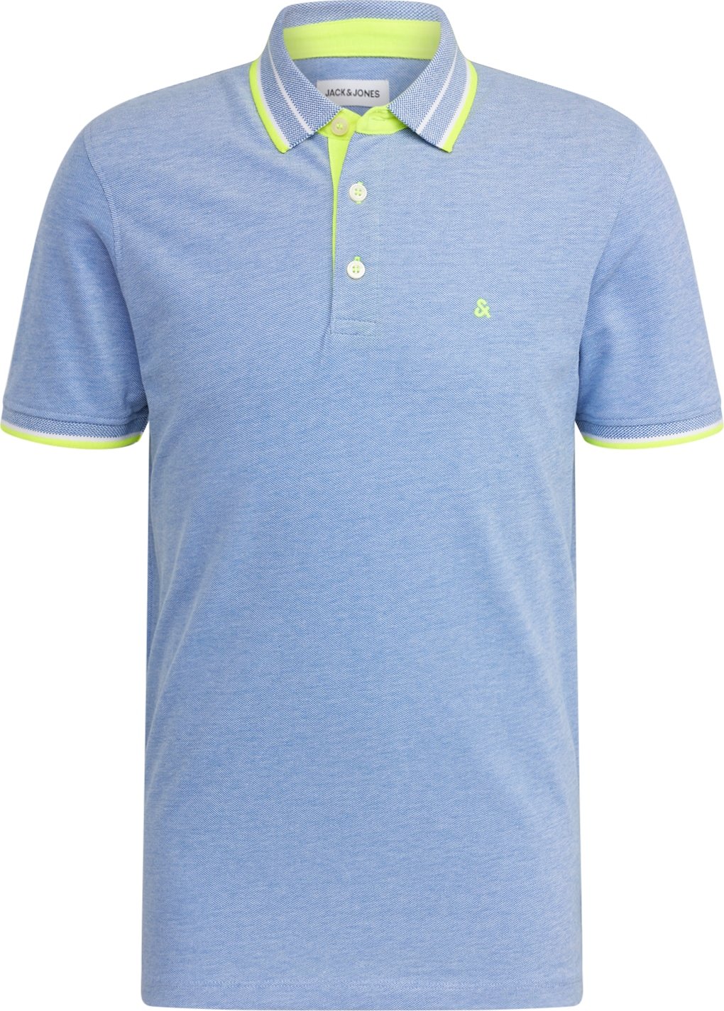 JACK & JONES Tričko 'Paulos' světlemodrá / světle zelená / offwhite