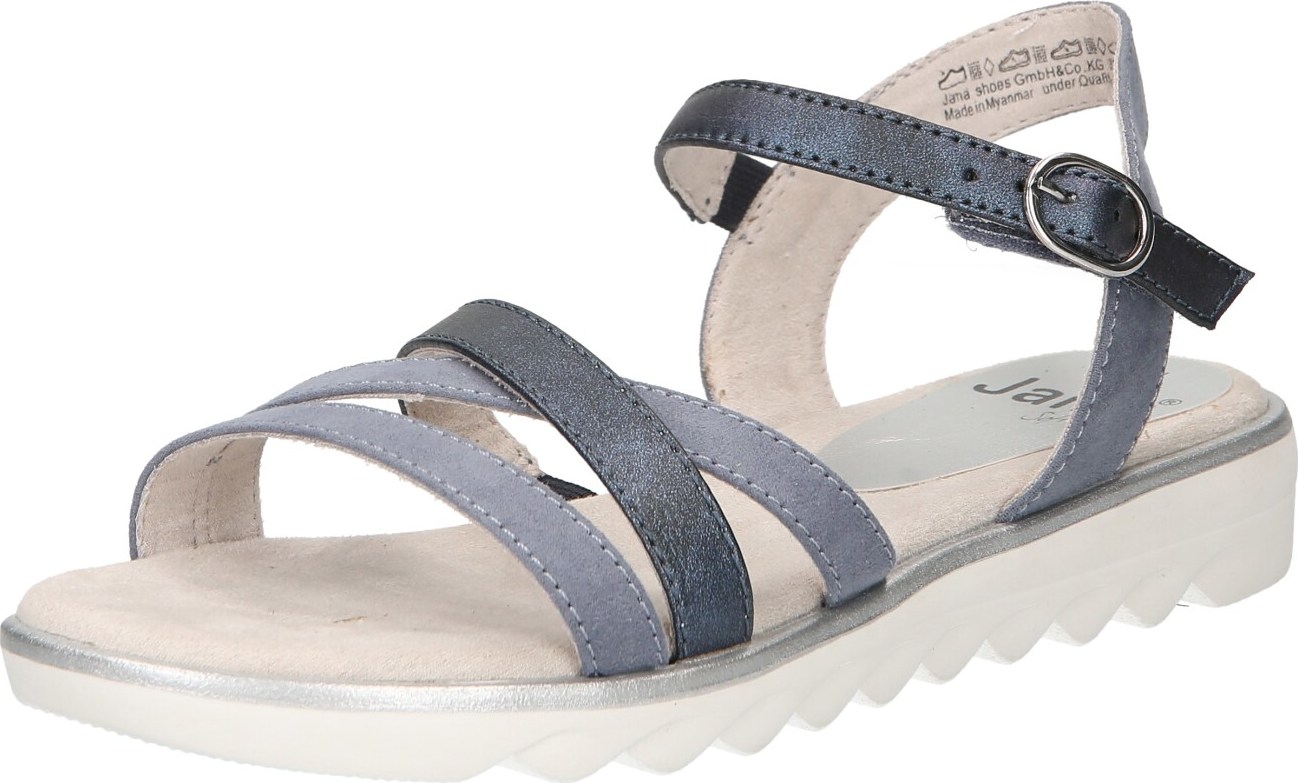 JANA Páskové sandály marine modrá / námořnická modř