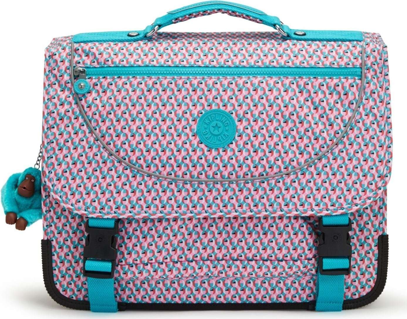 KIPLING Batoh 'PREPPY' aqua modrá / mix barev / pink