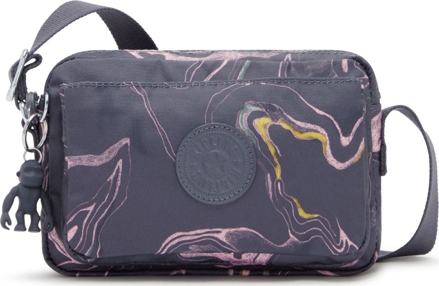 KIPLING Taška přes rameno 'Abanu' marine modrá / žlutá / růžová