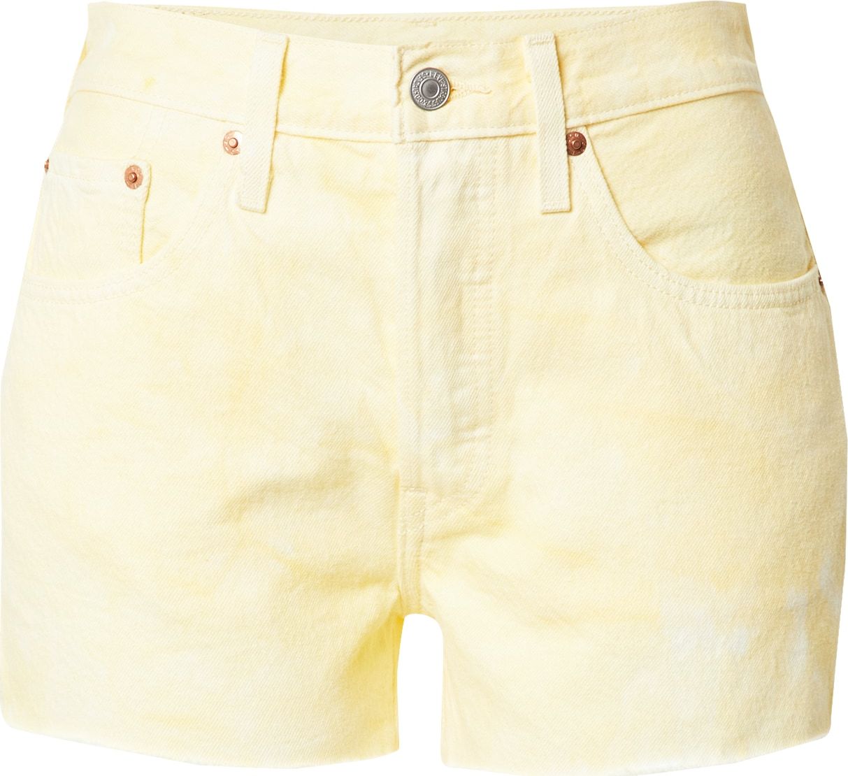 LEVI'S Džíny '501® HIGH RISE SHORT' pastelově žlutá