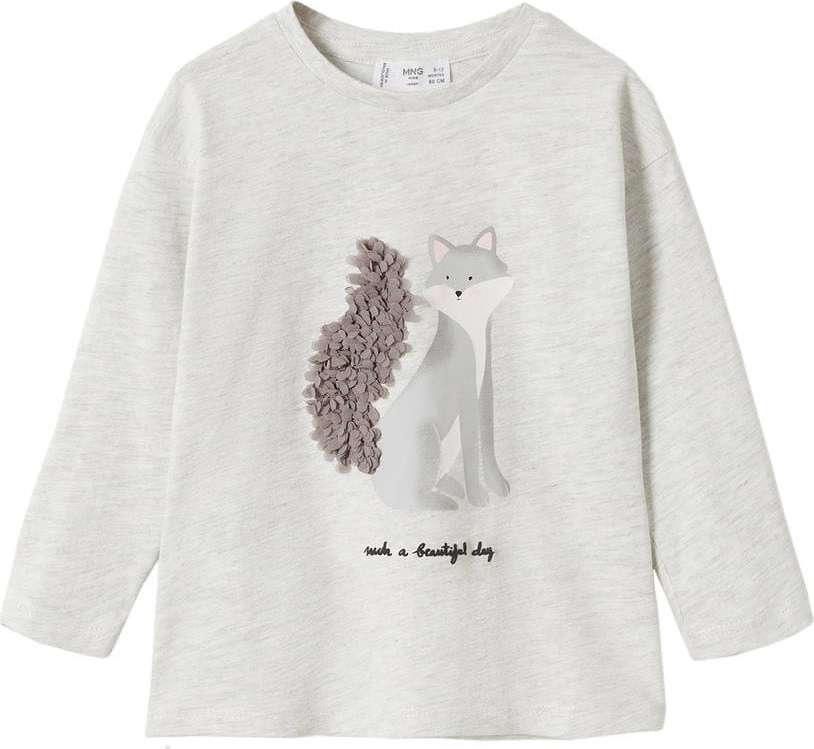 MANGO KIDS Tričko 'LOVELY' hnědá / šedá / šedý melír / černá / bílá