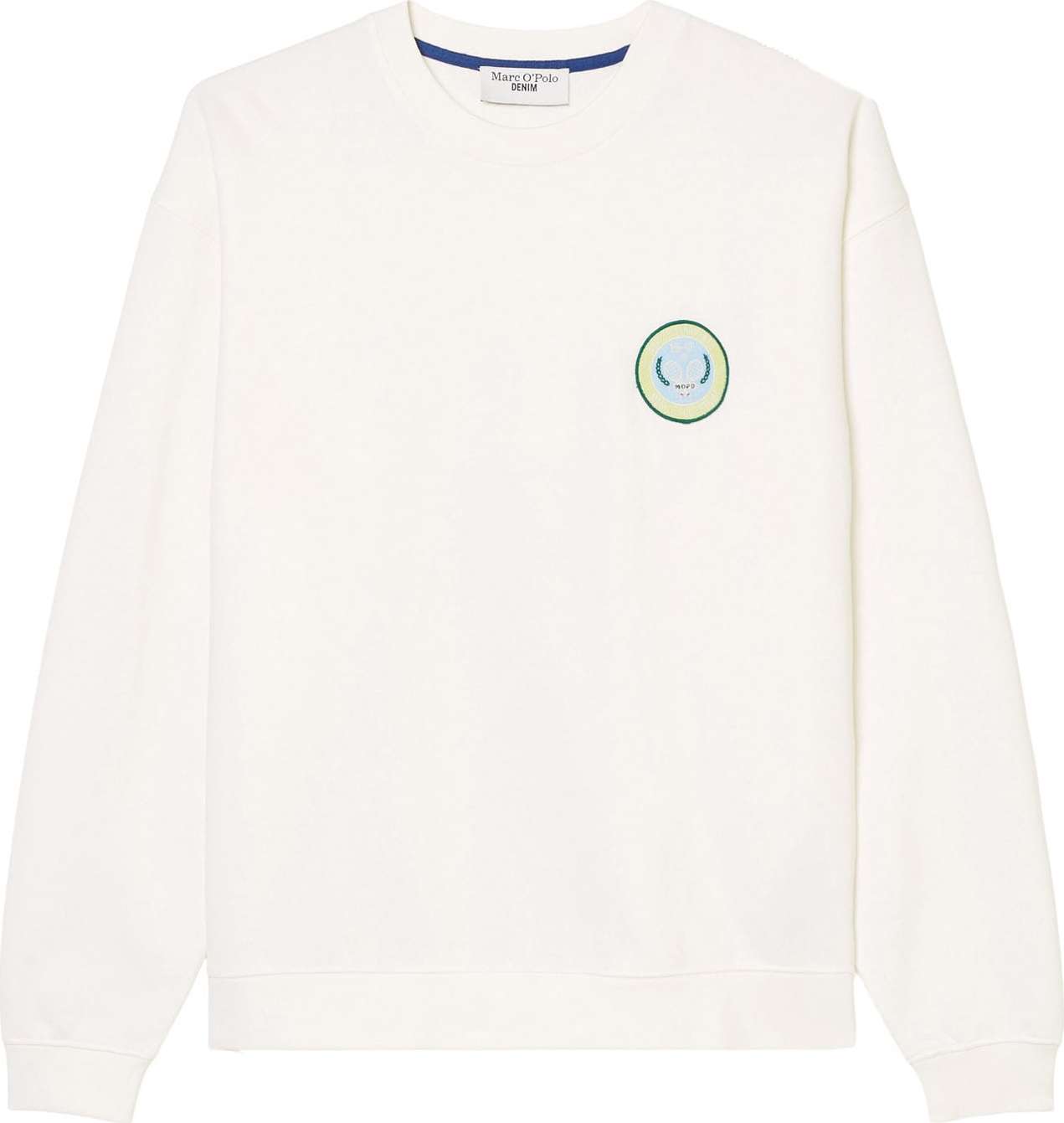 Marc O'Polo DENIM Mikina světlemodrá / pastelově žlutá / smaragdová / bílá