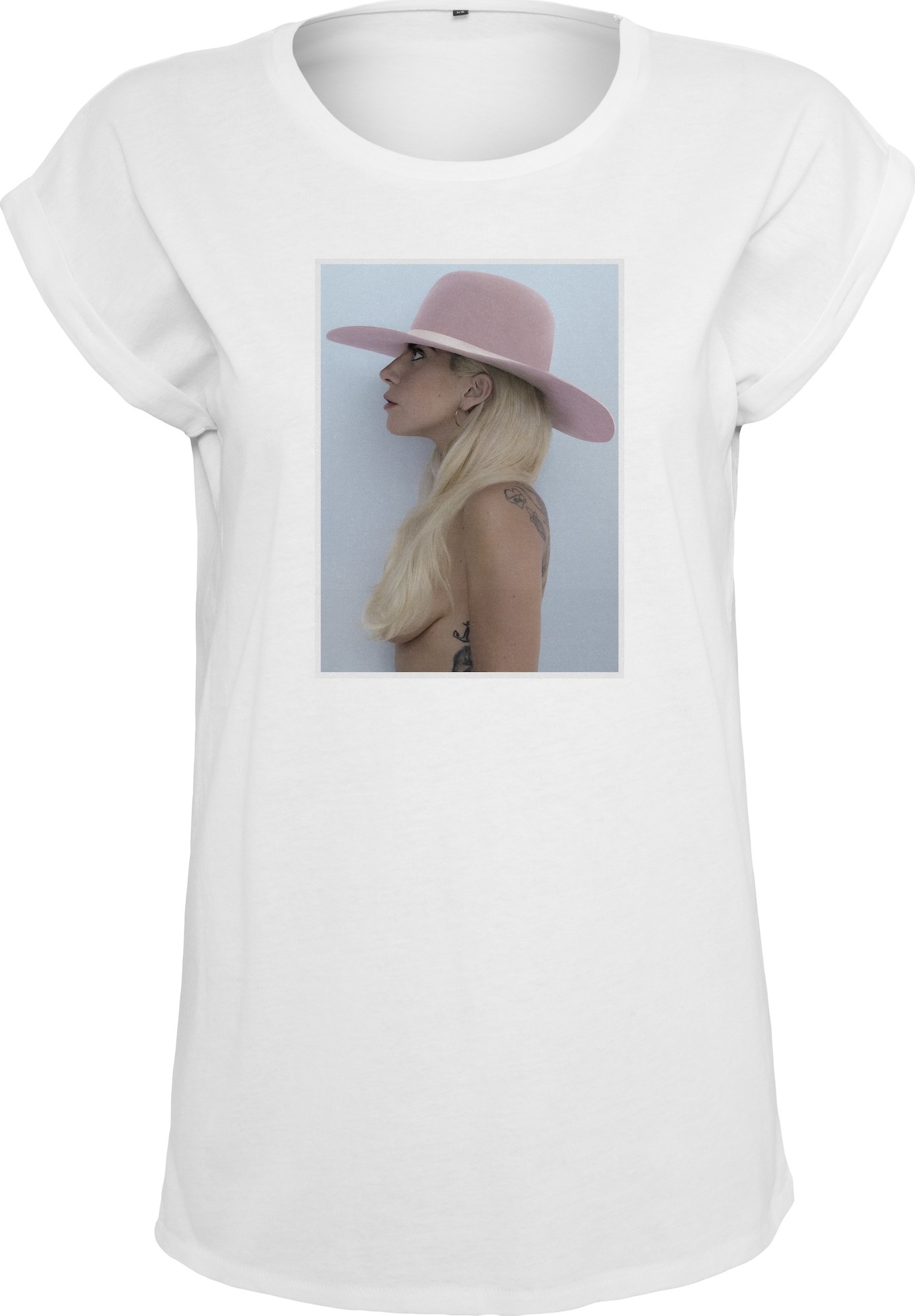 Merchcode Tričko 'Lady Gaga' tělová / modrá / pink / bílá
