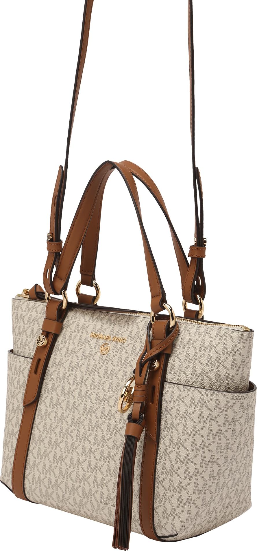 MICHAEL Michael Kors Nákupní taška béžová / hnědá / antracitová