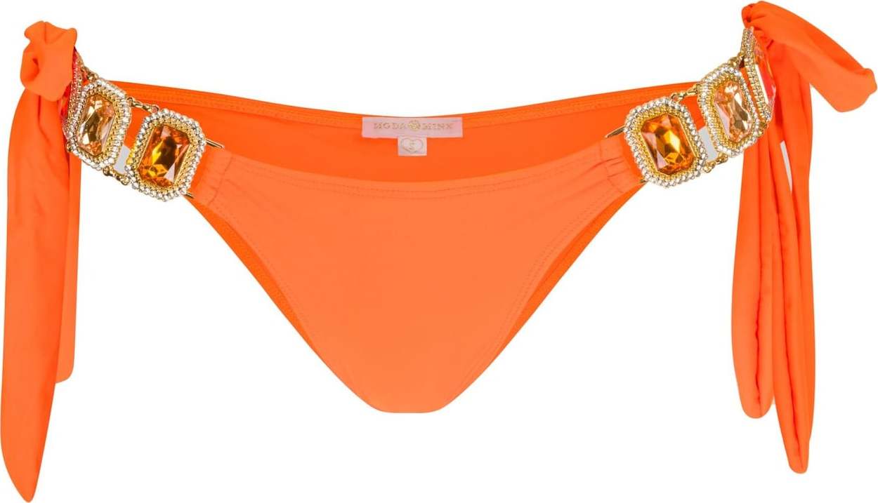 Moda Minx Spodní díl plavek zlatá / mandarinkoná / průhledná