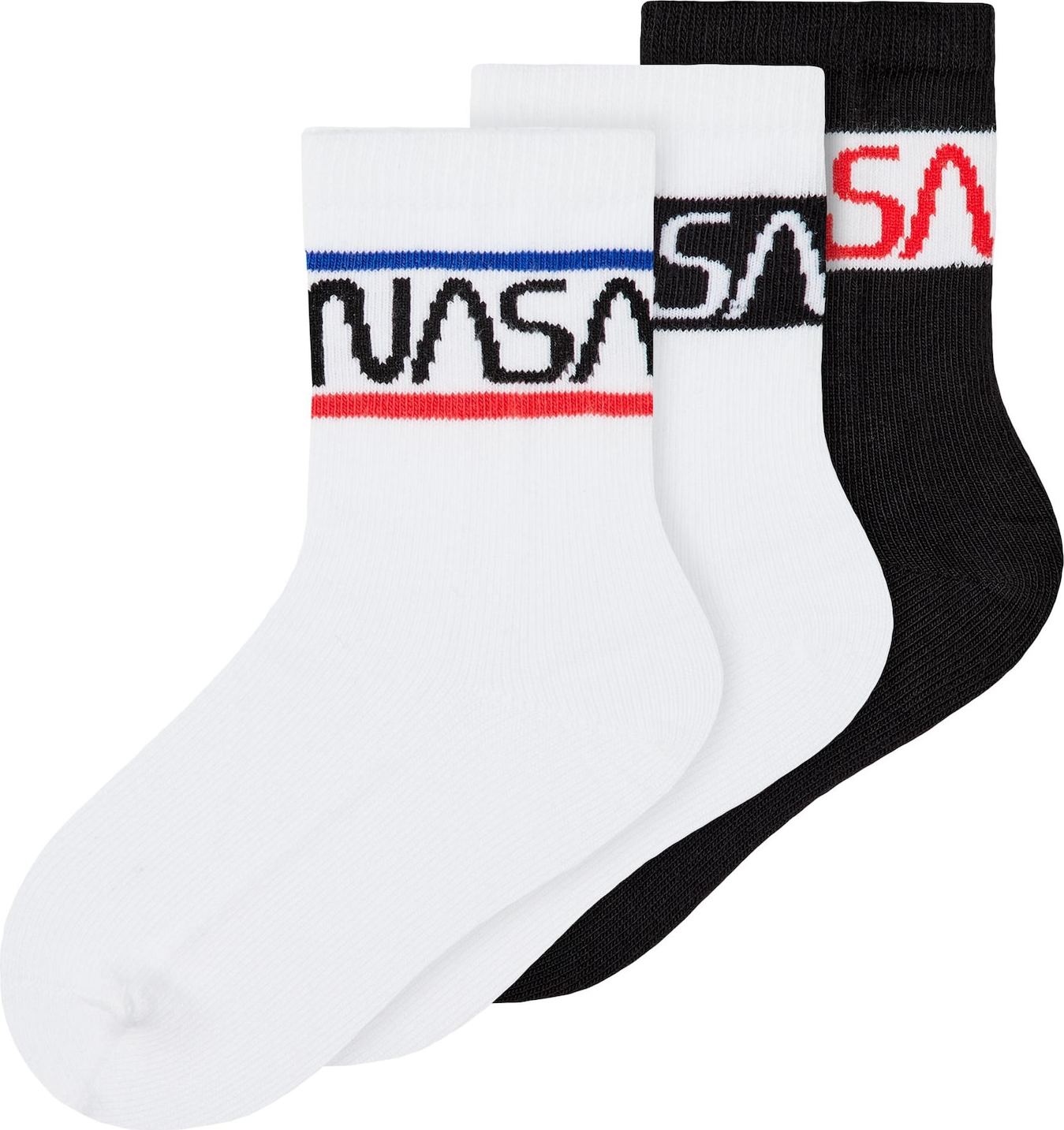 NAME IT Ponožky 'ROGER NASA' modrá / červená / černá / bílá