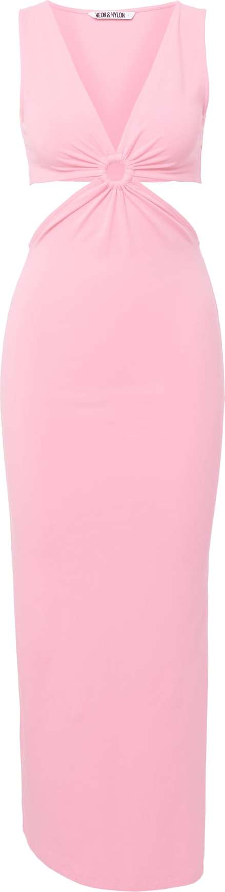 NEON & NYLON Letní šaty 'LINA' pastelově růžová