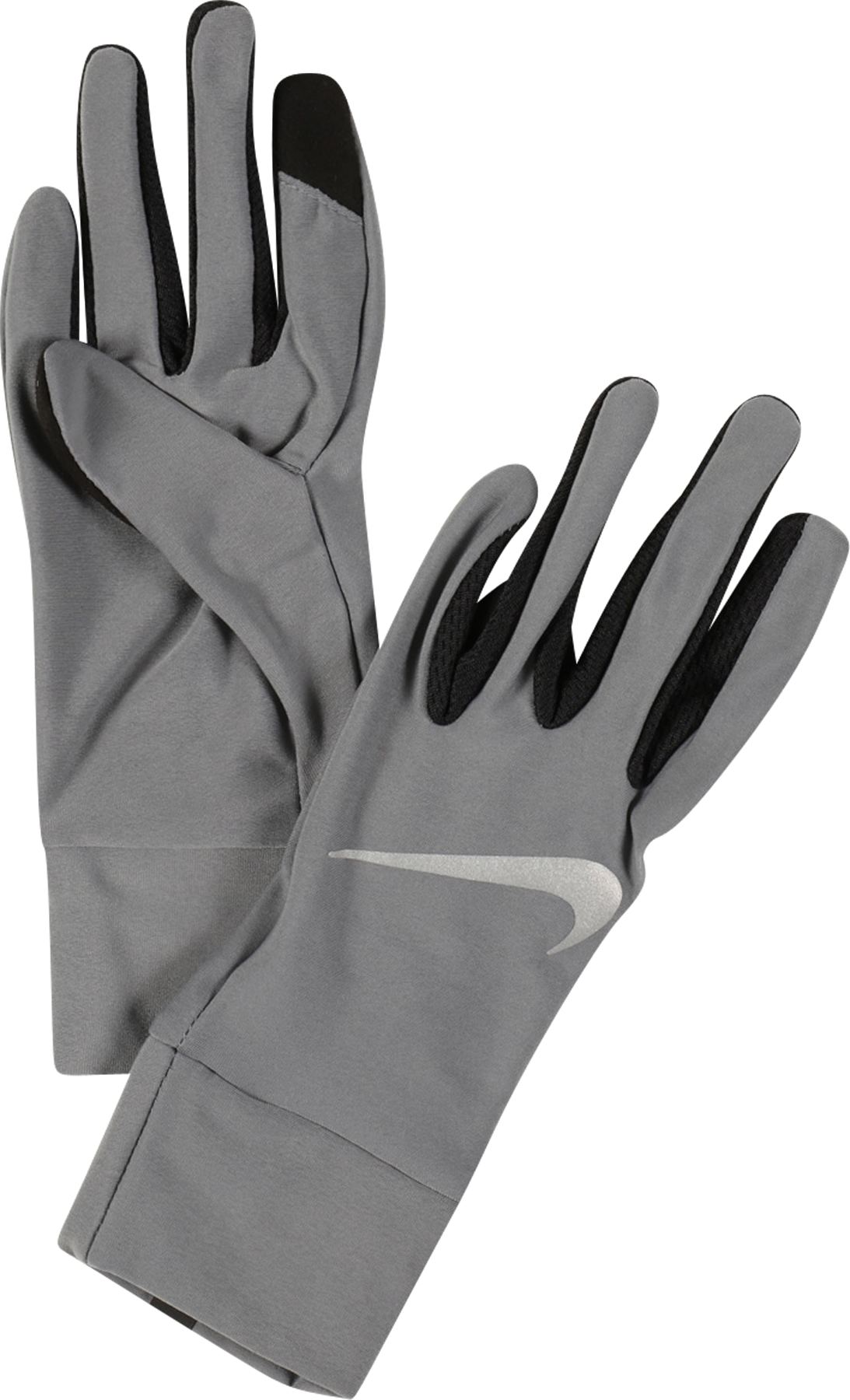 NIKE Accessoires Sportovní rukavice šedá / světle šedá / černá