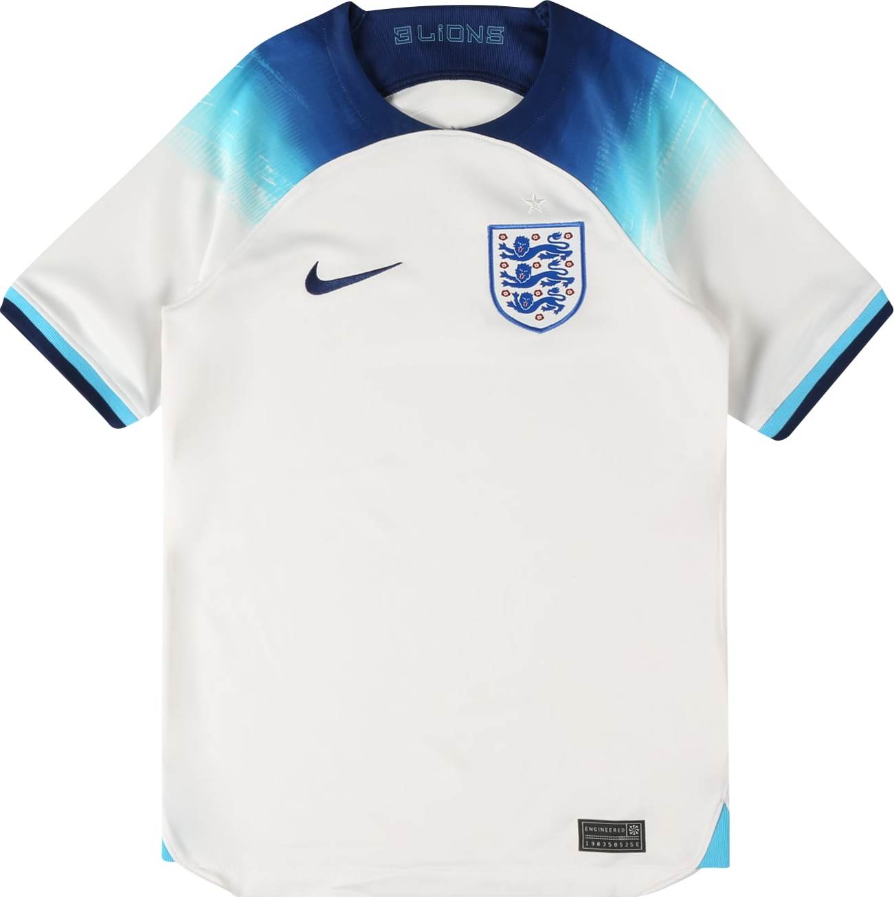 NIKE Funkční tričko 'England Home Stadium WM 2022' námořnická modř / azurová modrá / bílá