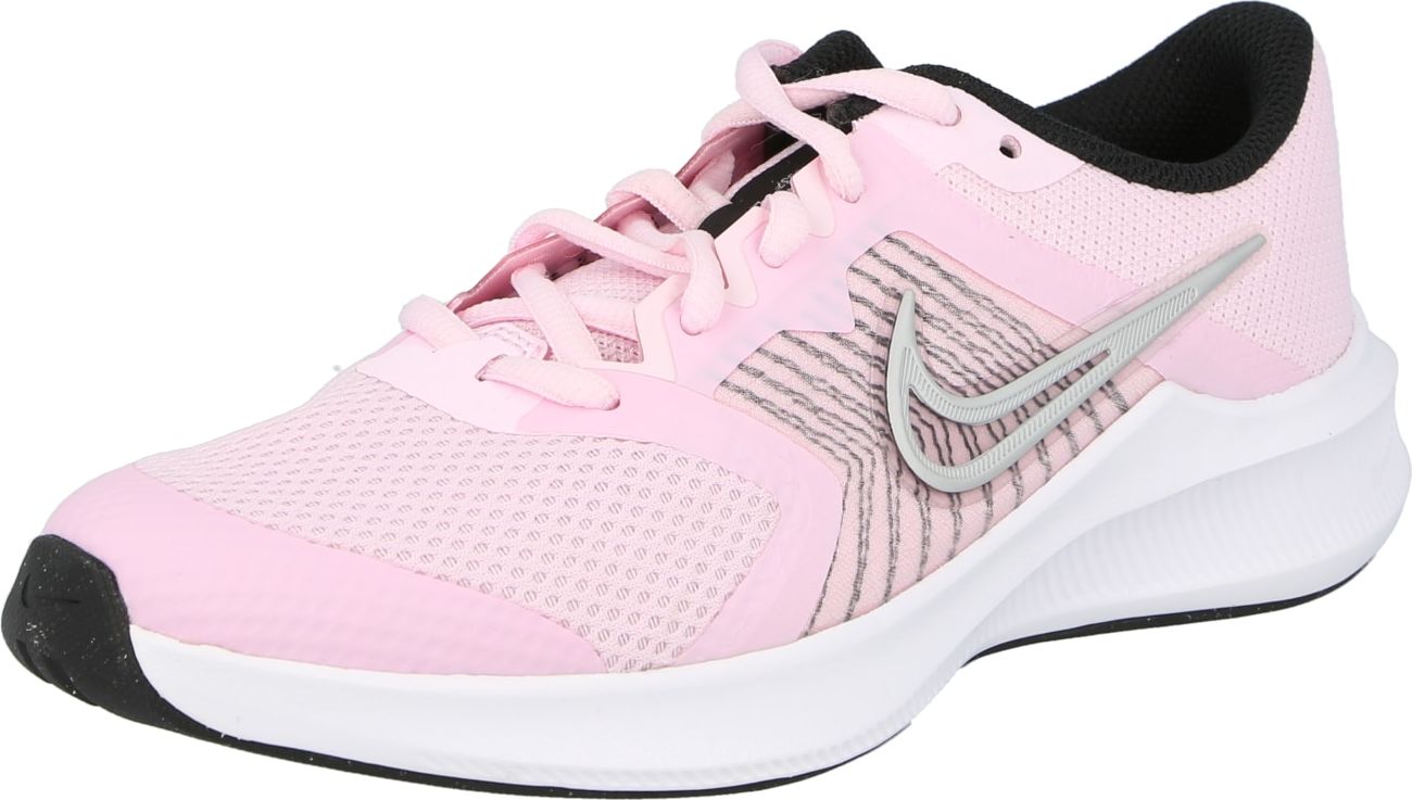 NIKE Sportovní boty 'Downshifter' šedá / růžová / černá