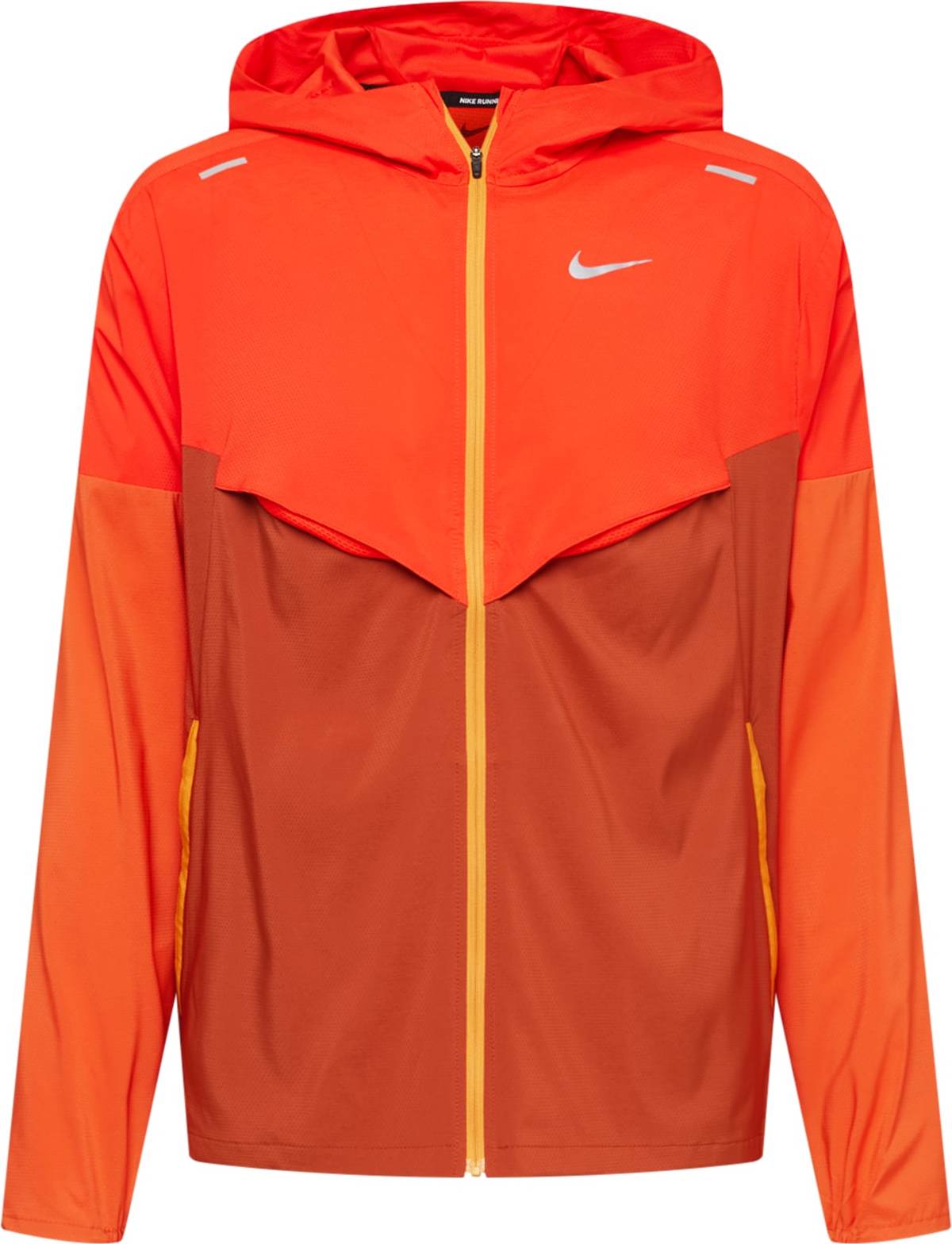 NIKE Sportovní bunda rezavě červená / oranžově červená