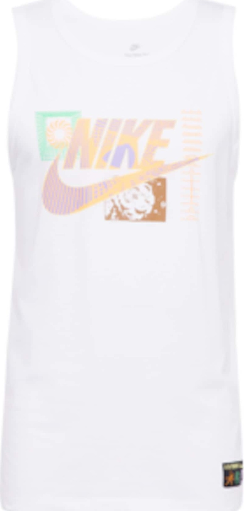 Nike Sportswear Tričko 'FESTIVAL' sépiová / nefritová / jasně oranžová / bílá