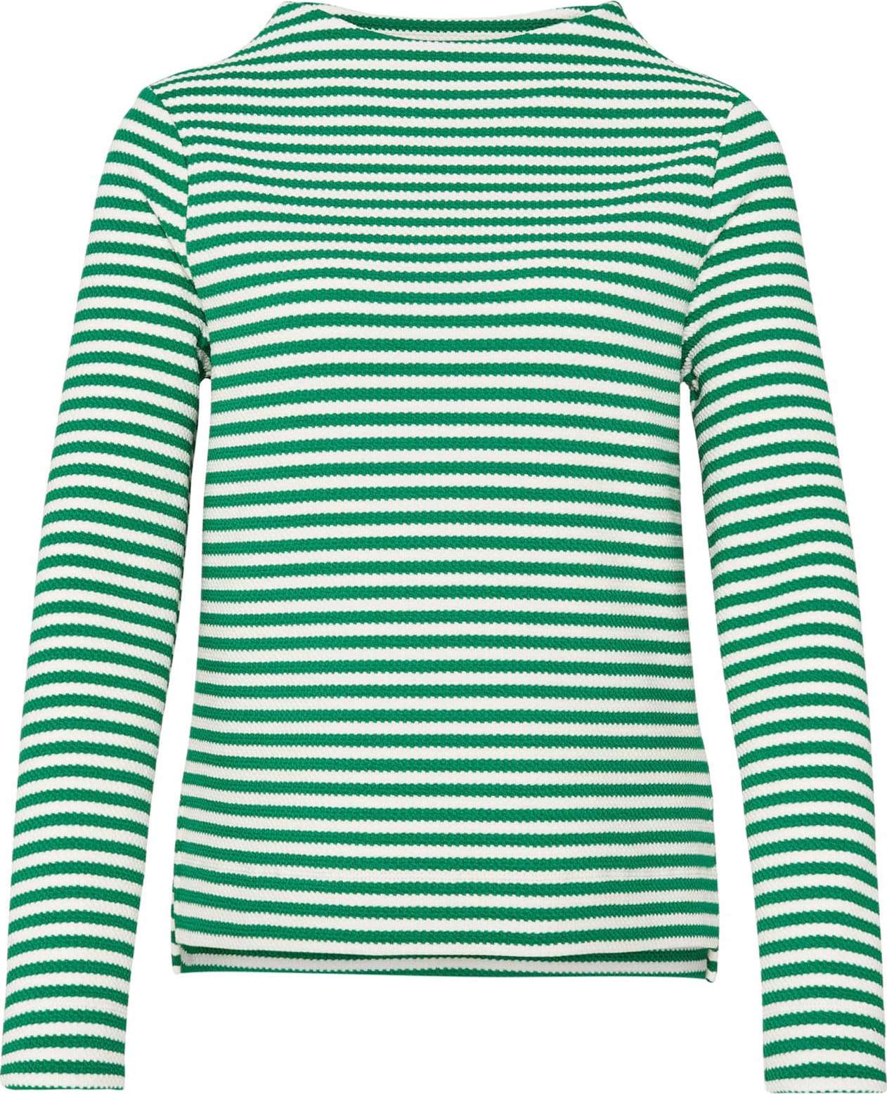 OPUS Tričko 'Gemusa' trávově zelená / bílá