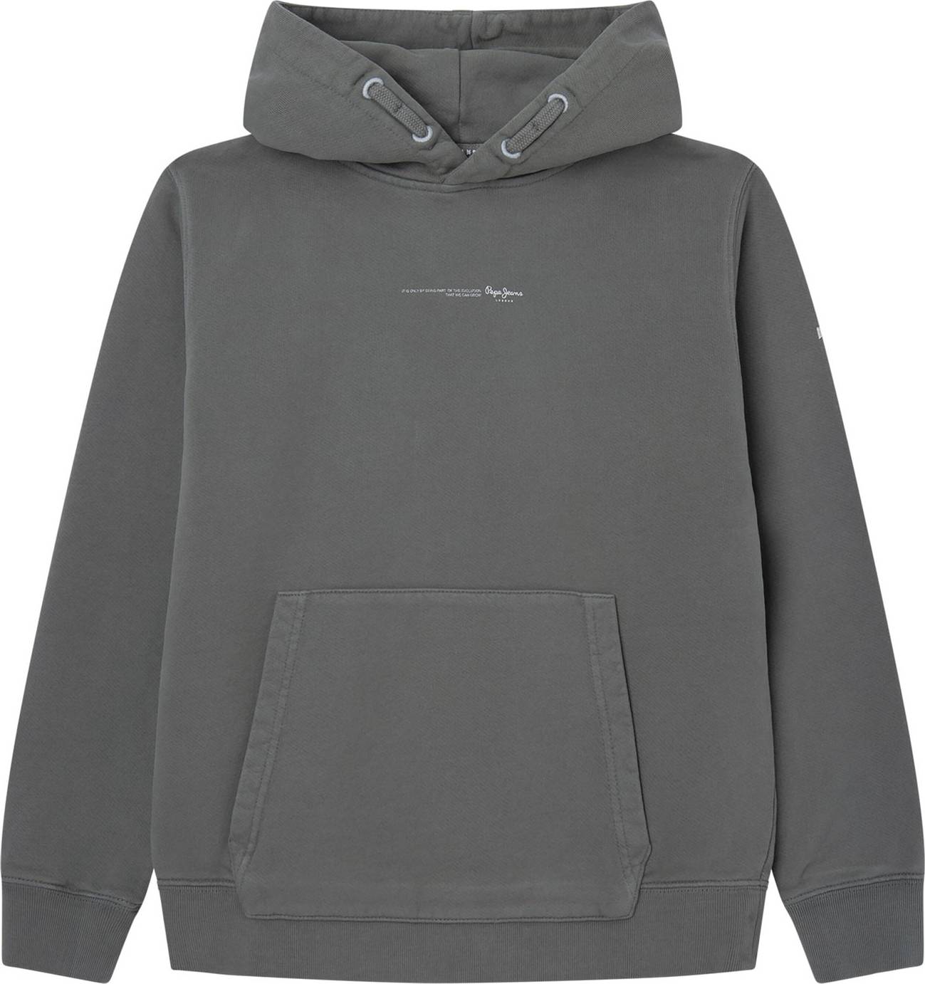 Pepe Jeans Mikina 'DAVIDE' šedá / bílá