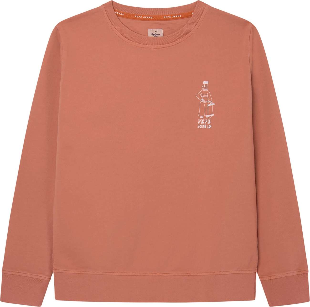 Pepe Jeans Mikina 'TWAIN' pastelově červená / offwhite