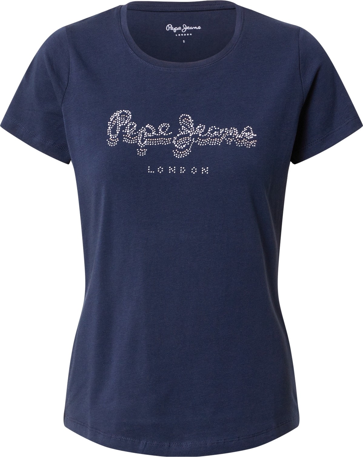 Pepe Jeans Tričko 'BEATRICE' tmavě modrá / stříbrná