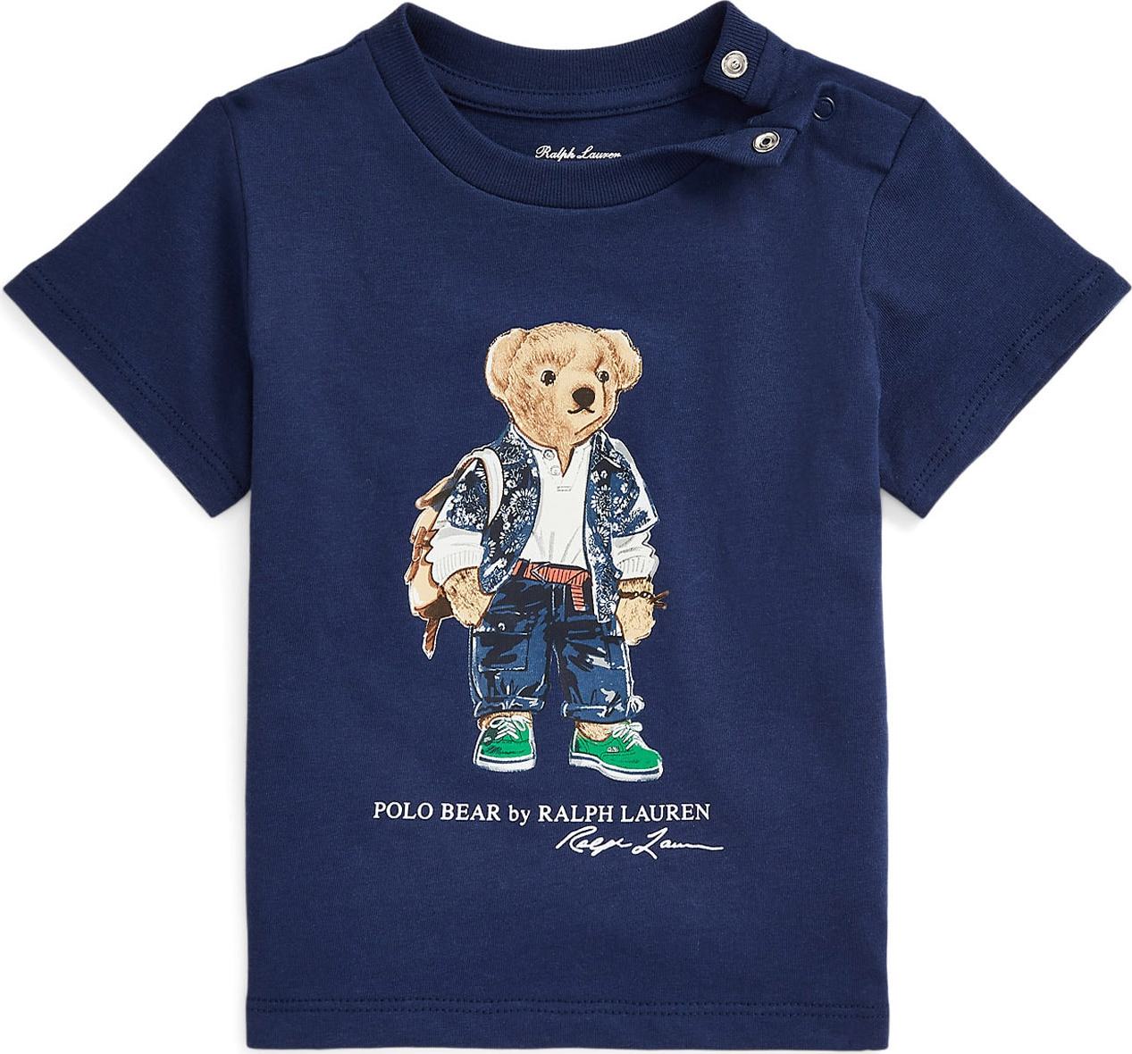 Polo Ralph Lauren Tričko modrá / světle hnědá / zelená / bílá