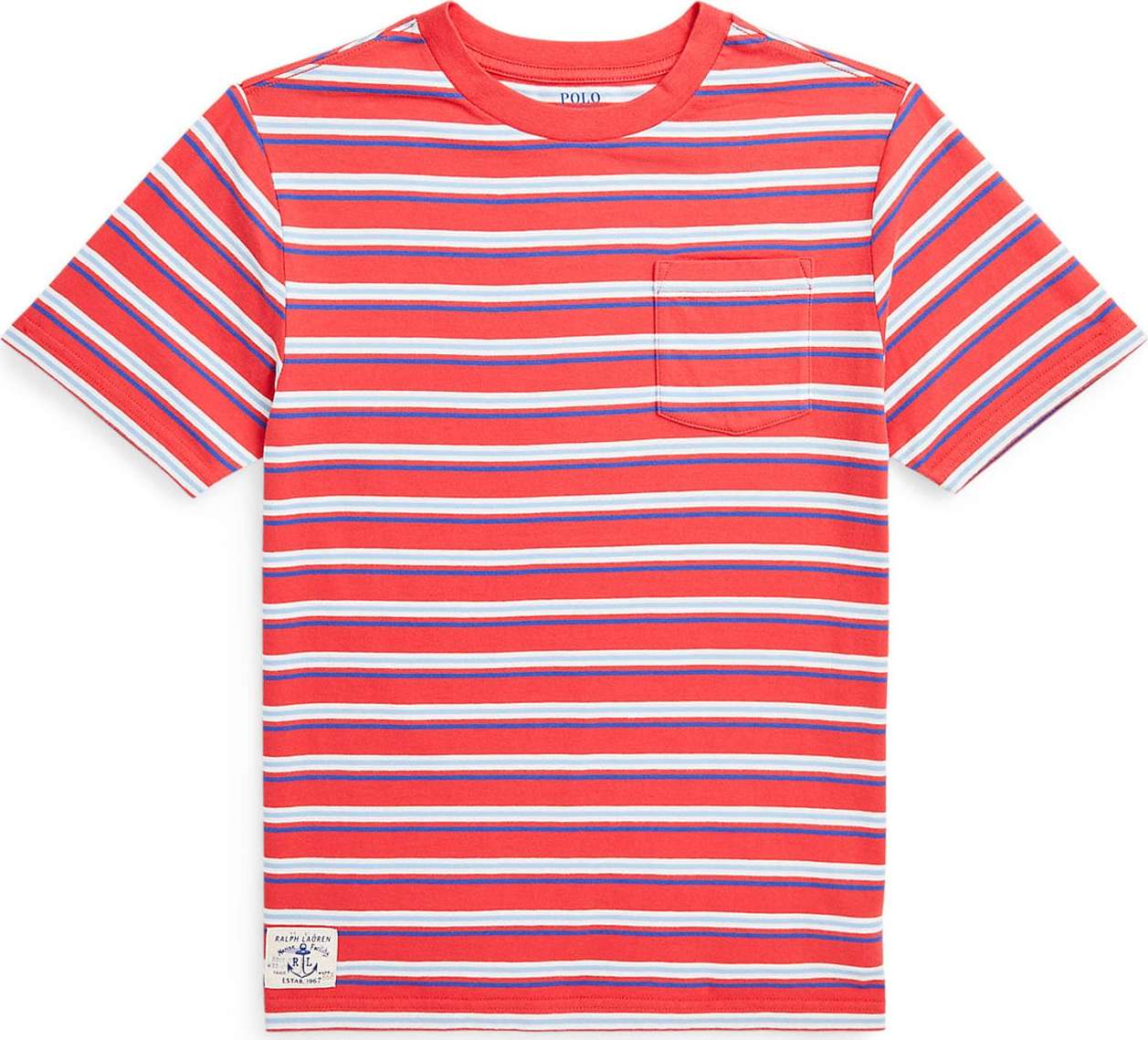 Polo Ralph Lauren Tričko námořnická modř / světlemodrá / červená / bílá