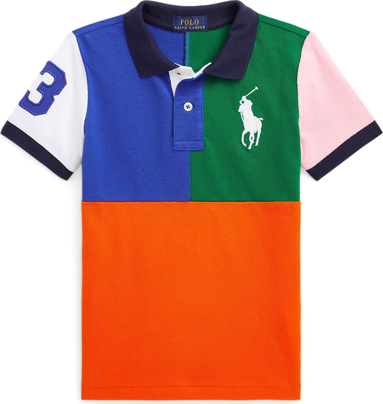 Polo Ralph Lauren Tričko nebeská modř / trávově zelená / růžová / oranžově červená