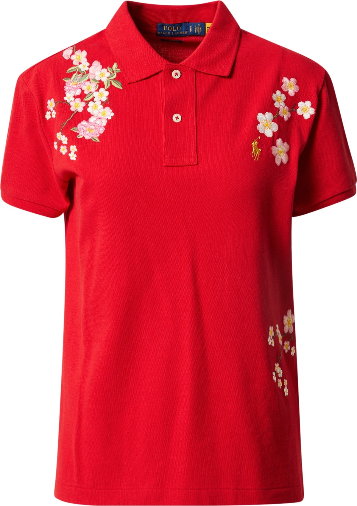Polo Ralph Lauren Tričko zlatá / světle růžová / ohnivá červená / bílá
