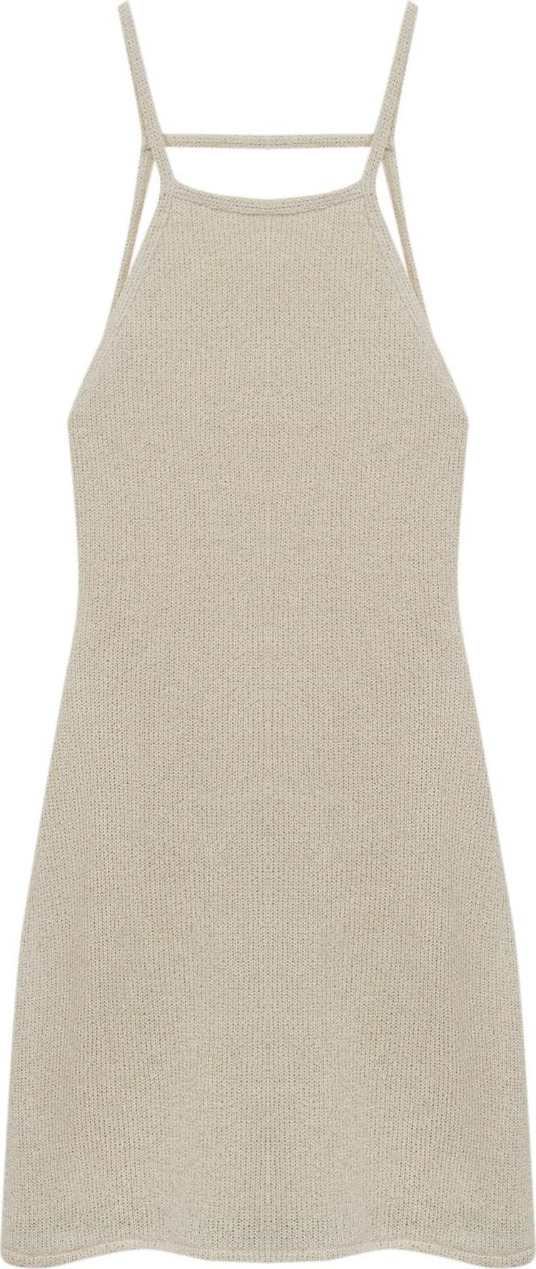 Pull&Bear Úpletové šaty starobéžová