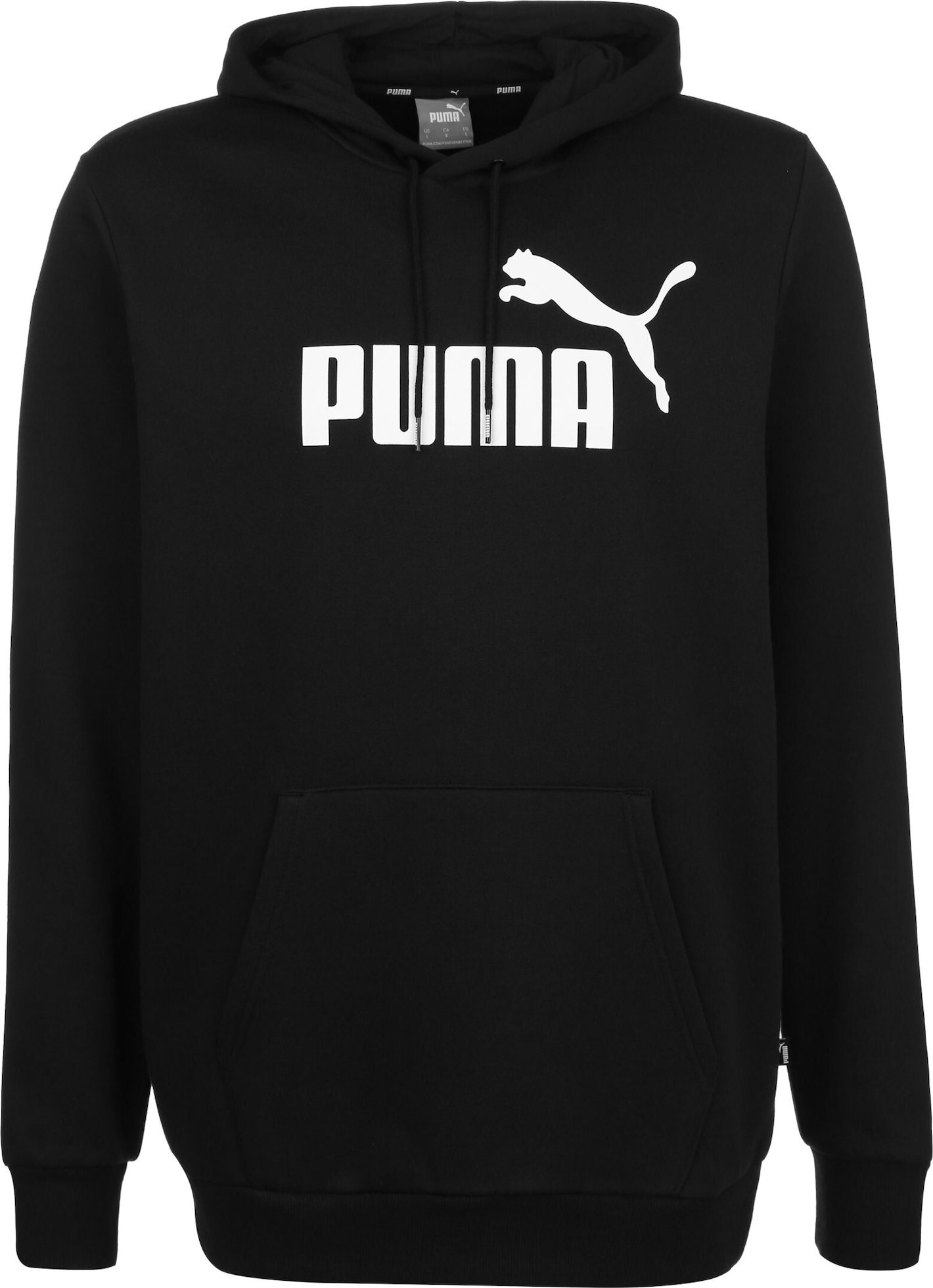 PUMA Sportovní mikina černá / bílá