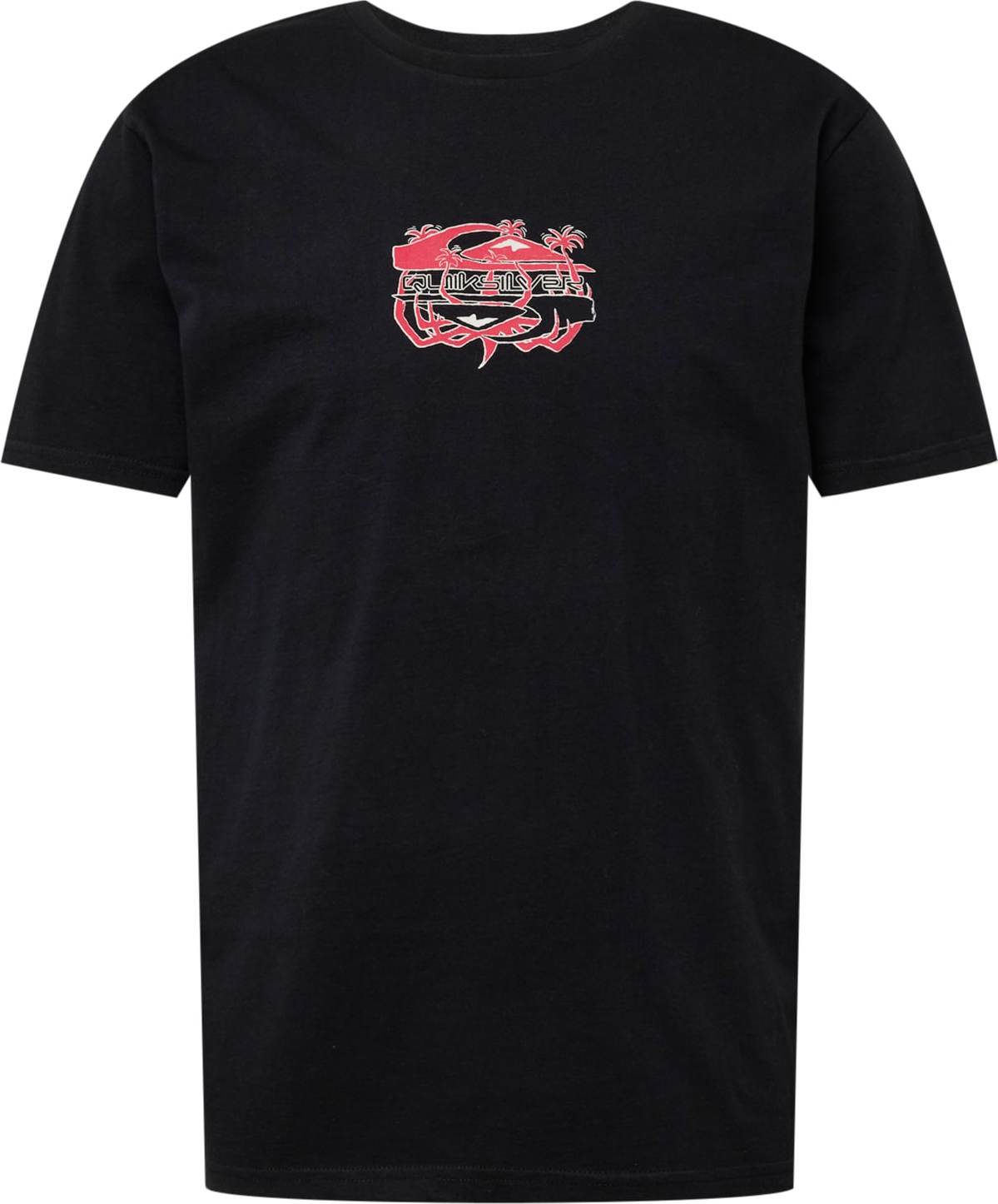 QUIKSILVER Funkční tričko 'VECNAS LAIR' světle červená / černá / bílá