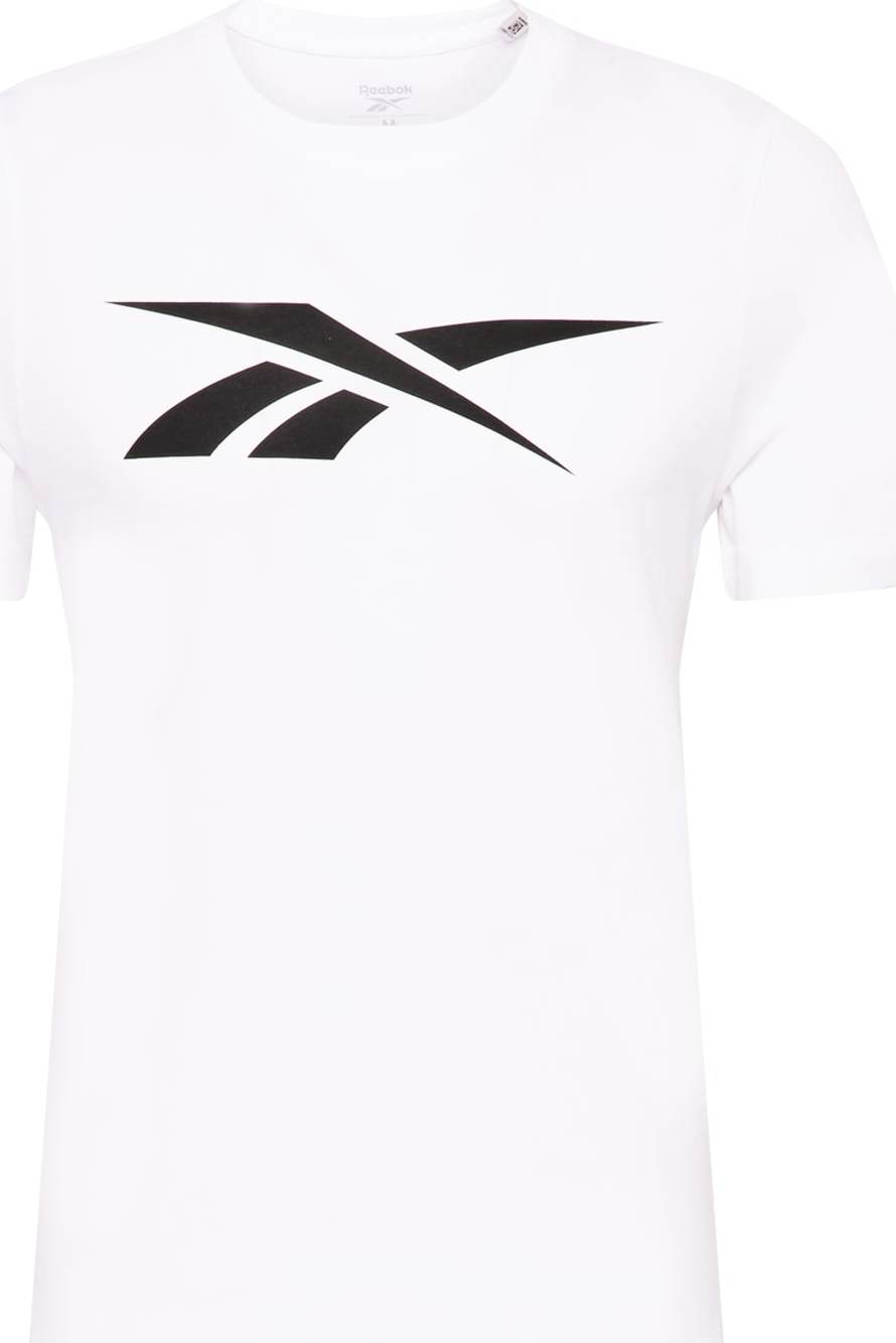 Reebok Sport Funkční tričko 'Vector' černá / bílá