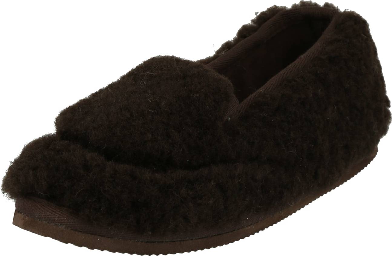 SHEPHERD Pantofle 'INES' tmavě hnědá