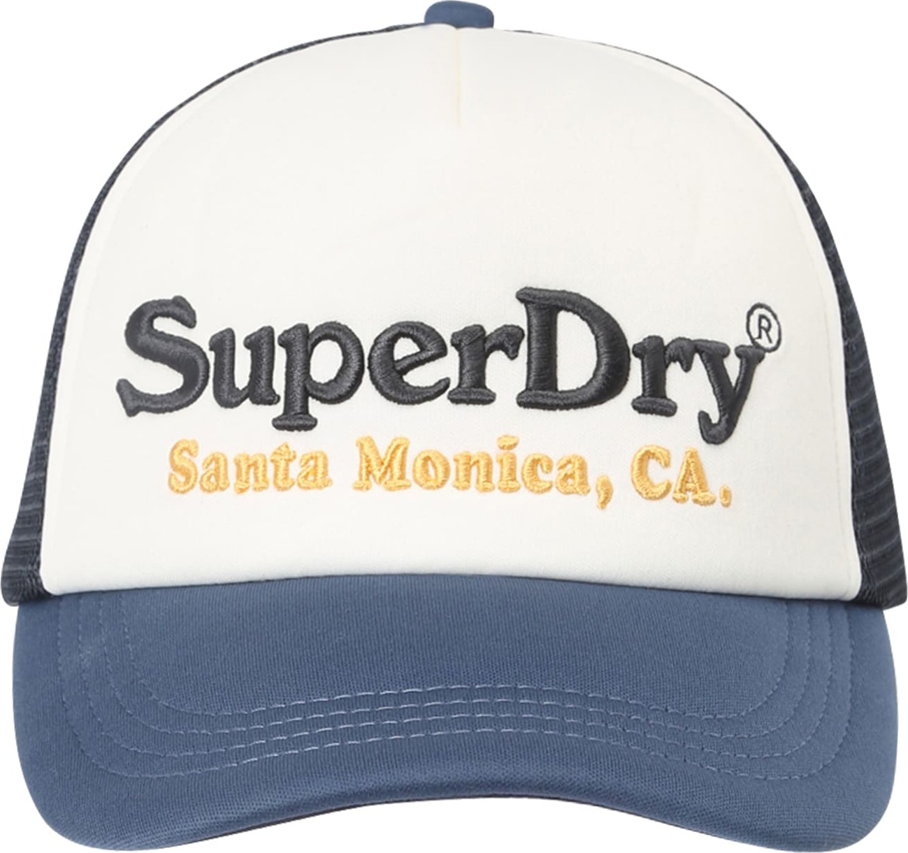 Superdry Kšiltovka marine modrá / kouřově modrá / hořčicová / bílá