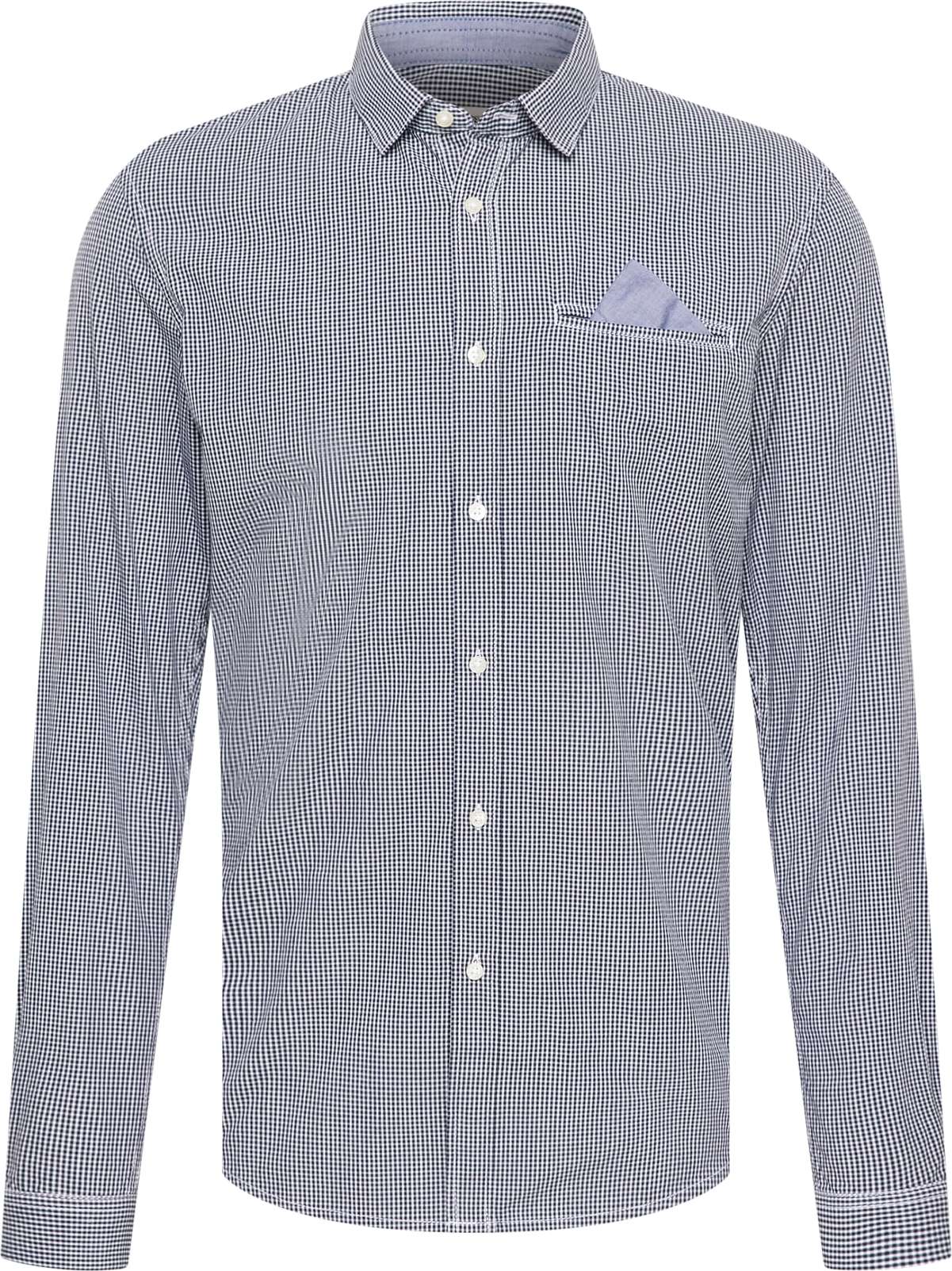 TOM TAILOR DENIM Košile tmavě modrá / bílá