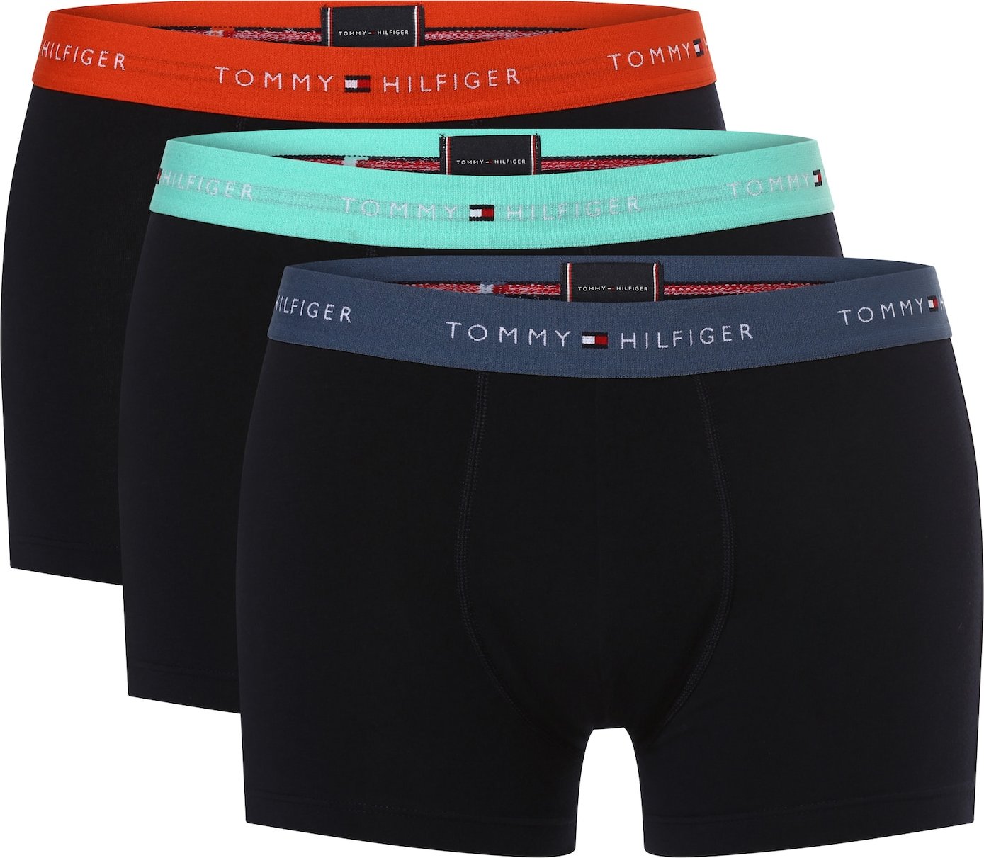 TOMMY HILFIGER Boxerky námořnická modř / nefritová / červená / černá