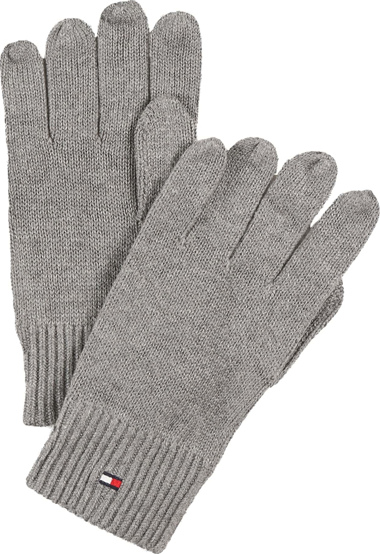 TOMMY HILFIGER Prstové rukavice šedý melír