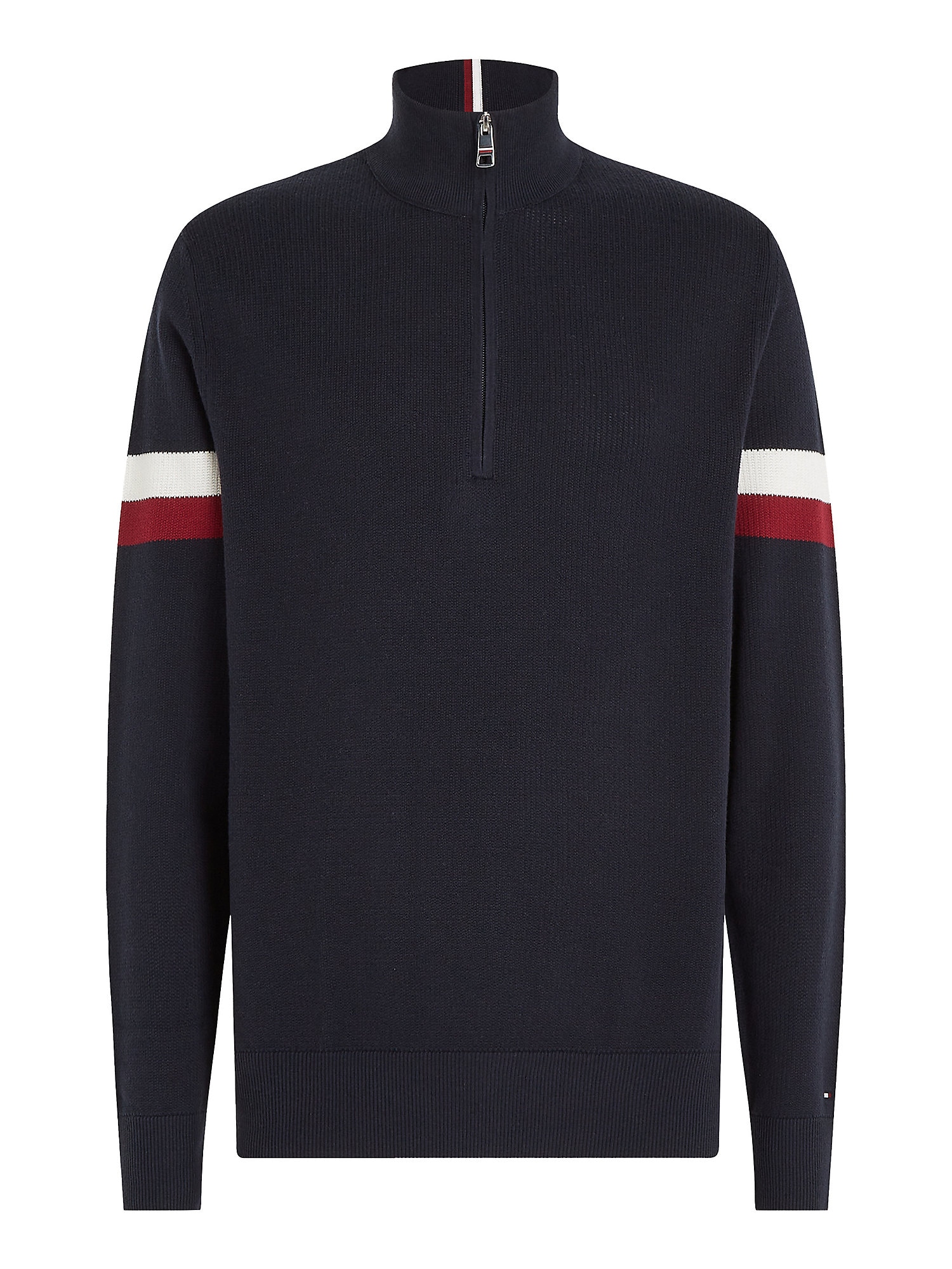 TOMMY HILFIGER Svetr námořnická modř / červená / bílá