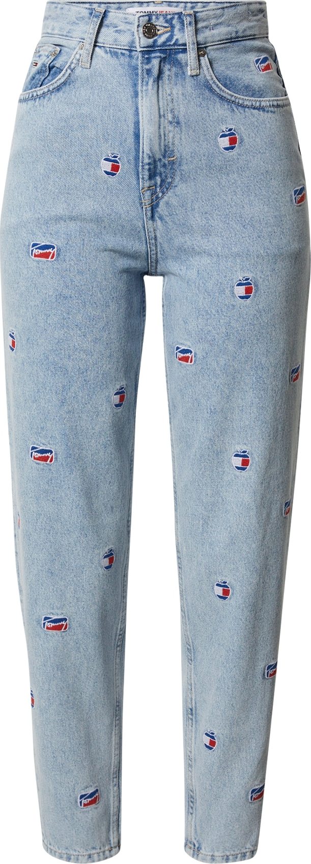 Tommy Jeans Džíny marine modrá / modrá džínovina / krvavě červená / bílá